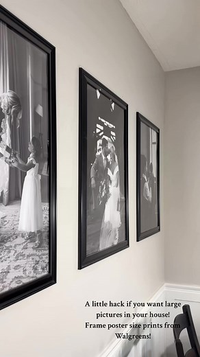 I knew I wanted large family pictures on this wall but i like to change my pictures every few months, so i wanted a cheaper option! These frames are from Walmart & the prints are from Walgreens! I’m OBSESSED! 🤩 #home #homedecor #family #familyphotos #largeprints #walmart #walgreens #walmartfinds #photo #prints #familylife #weddingpictures #diningroom #wallart #wallartdecor #walldecor #fyp #foryou #foryourpage