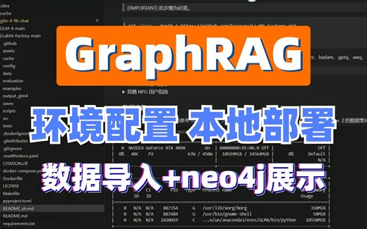 10分钟详细解析GraphRAG环境配置、本地部署流程、本地数据库导入、neo4j构建知识图谱，草履虫轻松学会操作！