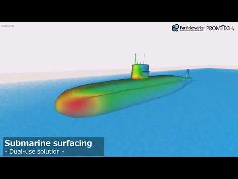 Particleworks｜Submarine surfacing｜Prometech Software