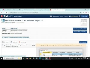 Access 2021 In Practice Ch 2 Advanced Project 2-7 |SIMnet Access 2021 Advanced Project 2-7 Help