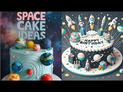 Solar system planets cakes//Astronaut space boy birthday cakes//Galaxy cake decorating ideas