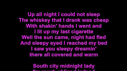 Doobie Brothers – South City Midnight Lady Lyrics