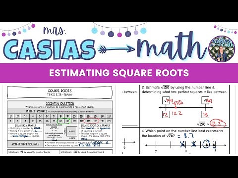 Perfect Squares and Estimating Square Roots | 8th Grade Math Pre-Algebra