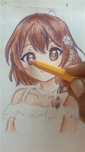 🥰Normal To Cute Anime girl Transformation ✨ #arttransformation #shorts #youtubeshorts #anime #art