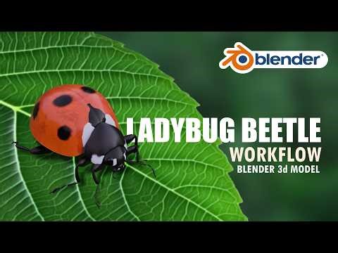 Ladybug Beetle 3D Modeling Workflow | Photorealistic Insect in Blender 3D