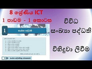 8 ශ්‍රේණිය ICT පළමු පාඩම - 1 කොටස - ICT grade 8 text book 1st lesson sinhala