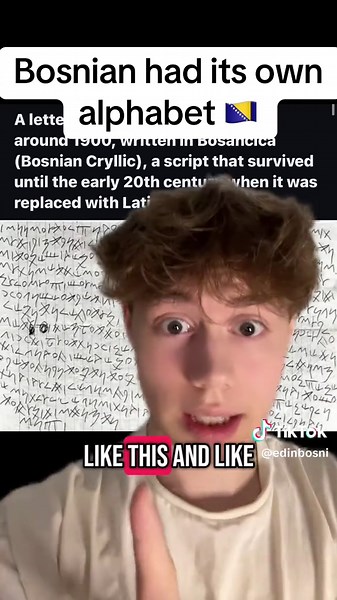 Bosnian had its own alphabet 🇧🇦 #bosniantiktok #bosniaandherzegovina #bosnia #balkanfyp #languagelearning