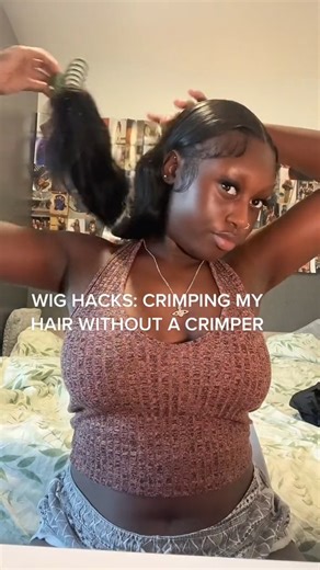 7.5K views · 94 reactions | Crimping the hair without a crimper殺 Cr: TK e.millsss . Stay tuned for more or click: https://bit.ly/3nKGigM ------------------------------ Wig experts and hair factory owners懶 . #crimpedhair #crimpingmachine #crimptutorial #hairtutorial ##lacefrontwigs | Wig Tutorials | Facebook