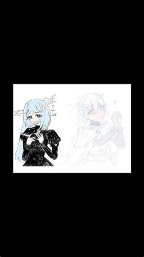 月って綺麗#メイキング#絵チャ #イラスト