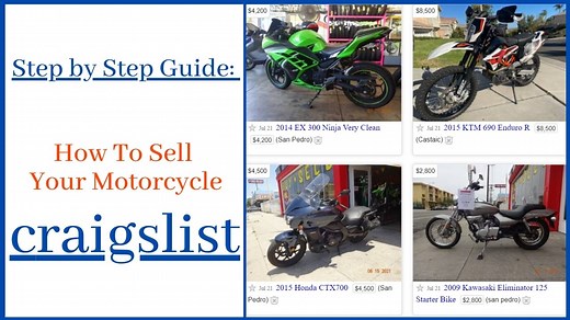 How To Sell A Motorcycle On Craigslist - Step by Step Guide