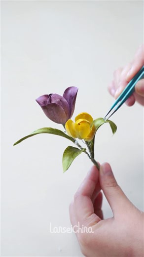 lanseichina | Silk Ronghua Tulip 🌷 “Winter has already come — can spring be far behind?” #ronghua #tulipseason #silkflowers #craftideas | Instagram