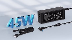 45W Charger Compatible with HP Laptop Computer - Compatible with Stream 11 13 14, Pavilion x360 11 13 15 17, Envy, ProBook, EliteBook, Spectre, Notebook 14 15 Power Supply Cord (Smart Blue Tip)