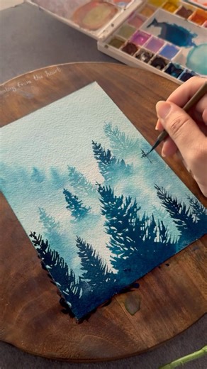 Got 25 mins ? Try this 💡 Tutorial available @Skillshareashortaday #youtubeshorts #watercolor