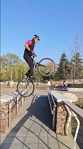 Smooth Stair Roll Trial Bike Skill! | Control, Balance & Park Riding Practice 🚲🪜 #shorts #short