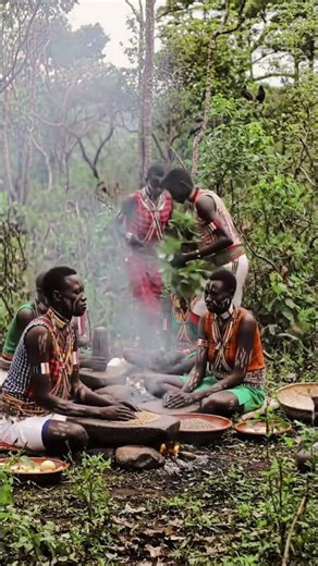 Mursi Tribe Cooking Traditional Food Deep in the African Forest | Rare Cultural Insight