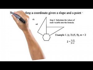 Finding a Coordinate when given a slope and a point