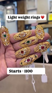 891K views · 7.8K reactions | Long light weight gold rings in...