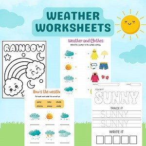 52-page Weather Worksheets | Fun Activities for All Ages | Tracing, Drawing, Coloring, & More | Digital Download - Etsy Canada