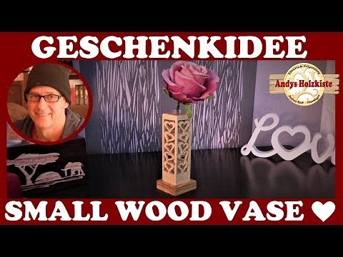 Geschenkidee aus Holz selber machen | SMALL WOOD VASE | DIY