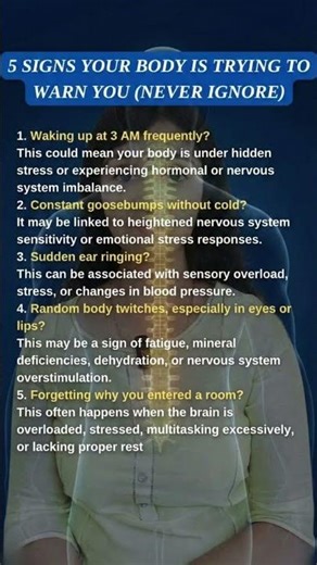 Your Body Whispers Before It Screams 🚨