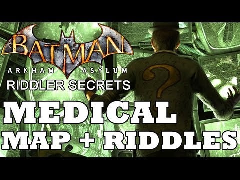 Batman: Arkham Asylum: Medical Building Secret Map Location and Riddle Solutions