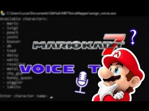 How to create custom voices for mario kart 7 custom characters