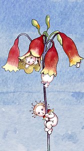 "Christmas Bell Babies are frisky, jolly little chaps." - May Gibbs, Flannel Flowers and Other Bush Babies (1917)🤍 | May Gibbs