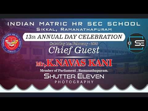 🔴LIVE Indian Matric HR Sec School Video By Shutter Eleven Photography