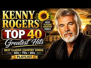 Kenny Rogers Top 40 Greatest Hits 🌻 | Best Classic Country Songs 60s 70s 80s Playlist