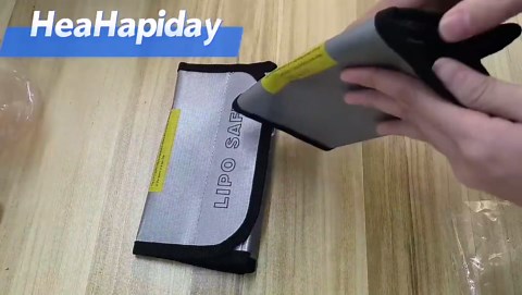 2PCS Lipo Battery Safe Bag, Fireproof Protection, Explosion-Proof, Battery Safety Guard Case, Charge Protection Bag, 18.5 x 7.5 x 6 cm
