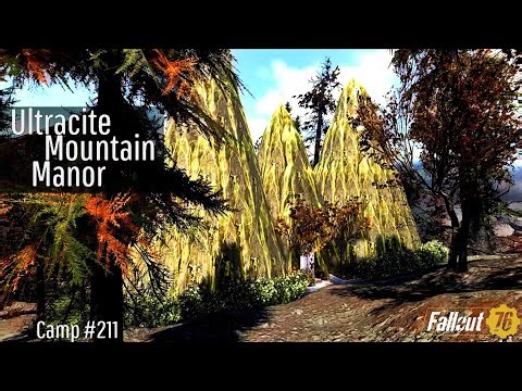Fallout 76 Camp Build | Ultracite Mountain Manor | Clean // Modern // Ultracite Shards // Unique