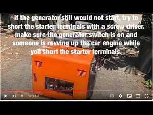 troubleshooting a 5kw diesel generator that won't start