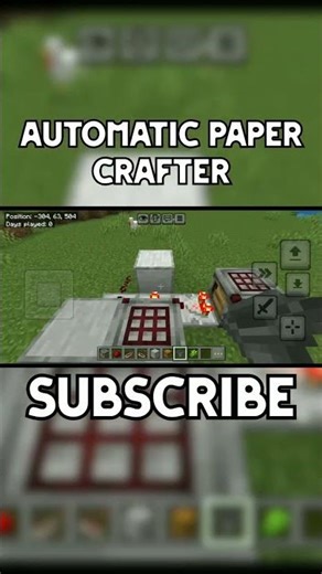 The auto paper crafter | Auto crafter minecraft | Minecraft #minecraft