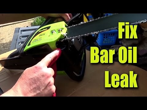 Fixing Poulan Chainsaw Bar Oil Leak - Gurubrew CRF