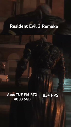 Resident Evil 3 Remake with Asus TUF F16 RTX 4050 6 GB