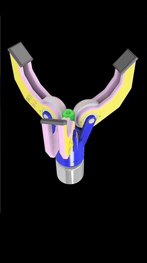 Three-claw gripper#mechanism #3dprinting #machine#solidworks #simulation