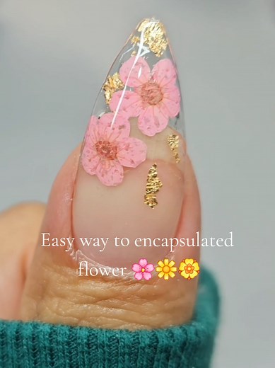 Encapsulated Flower Nail Art Tutorial