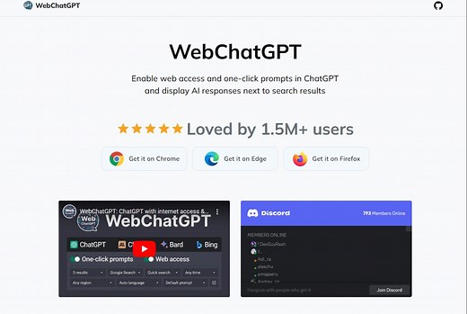 WebChatGPT插件让GPT可以通过你的浏览器访问互联网