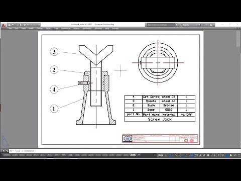 Screw Jack Assembly Drawing