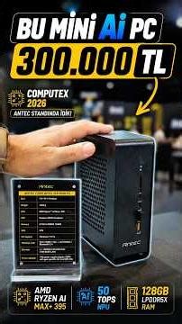 Şu Avuç Kadar Mini Pc Çok Yetenekli. Antec Core Apex 395 Ryzen Ai işlemci ve 128GB Belleğe sahip