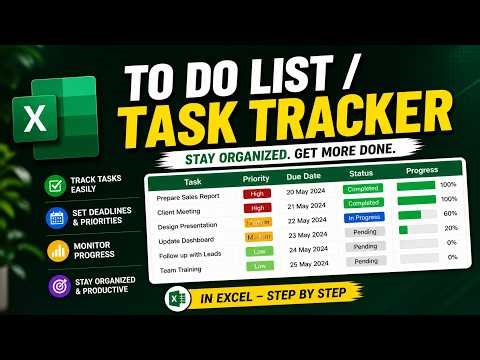 Create a Dynamic Task Tracker in Excel (No VBA)