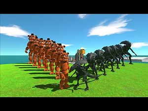 Evolved Alien Xenomorph vs Mutant Freddy Fazzbear Level Up - Animal Revolt Battle Simulator