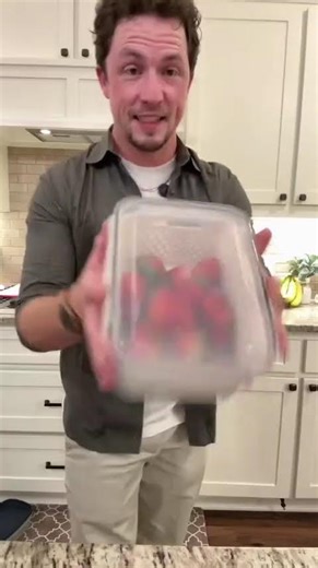 💖Household transparent plastic food storage box-Including drain basket💧