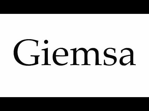 How to Pronounce Giemsa