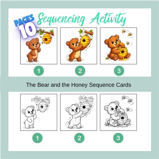 Sequencing Cards for Kids, Beginning Middle End Activity, Printable Teacher Resource for Preschool - Etsy