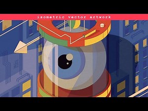 Affinity Designer Isometric Alien Eye design | Vector Art Timelapse | jey wee