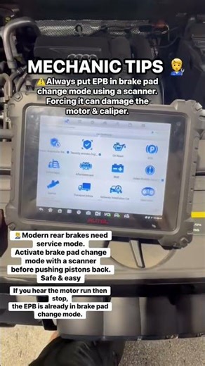 How to Put Rear Brakes in EPB Service Mode (Scanner Method) 🧑‍🔧 #scanner