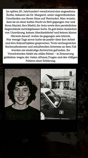 🕵️‍♀️ Das rätselhafte Verschwinden von Dr. Margaret