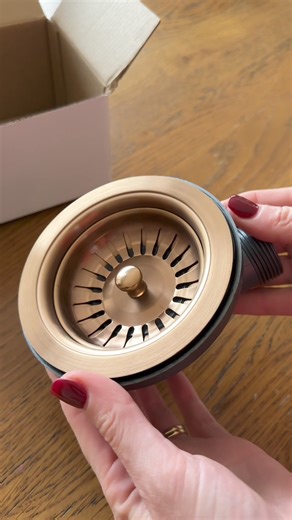 Get a sneak peek into @britcunningham_'s new kitchen! She's chosen our Elysian Commercial Pull-Out Kitchen Mixer in Brushed Copper, Vienna Single Sink in White Granite, and the coordinating Brushed Copper Basket Waste to complete the look! Explore our full kitchen collection online and recreate Brit's aesthetic today! | ABI Interiors
