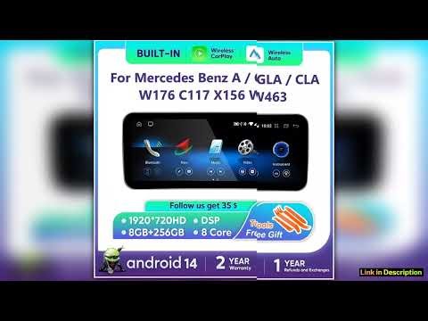 Android 14 Car Multimedia Player For Mercedes Benz W176 C117 X156 W463 20122018 GPS Touch Screen Na